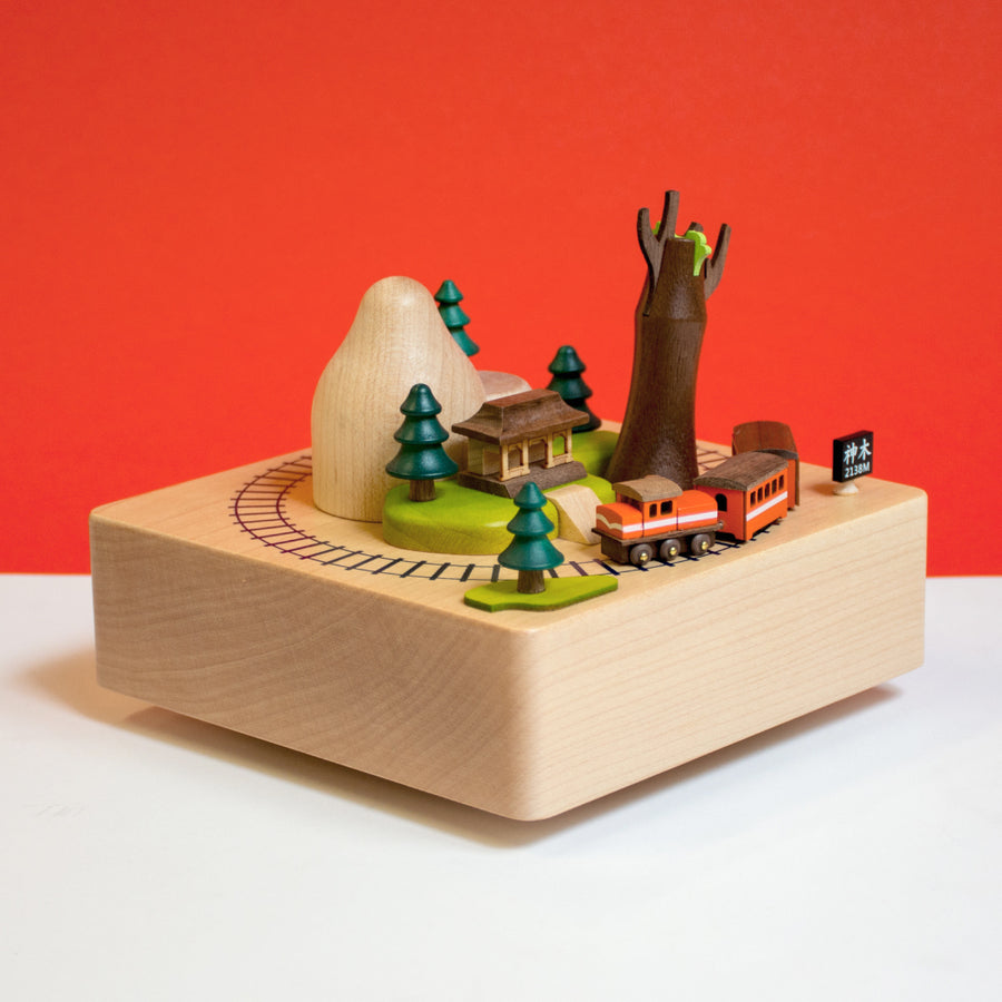 Train and Mountains Music Box