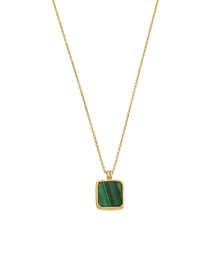 Kirstin Ash - Malachite Pendant Necklace Gold