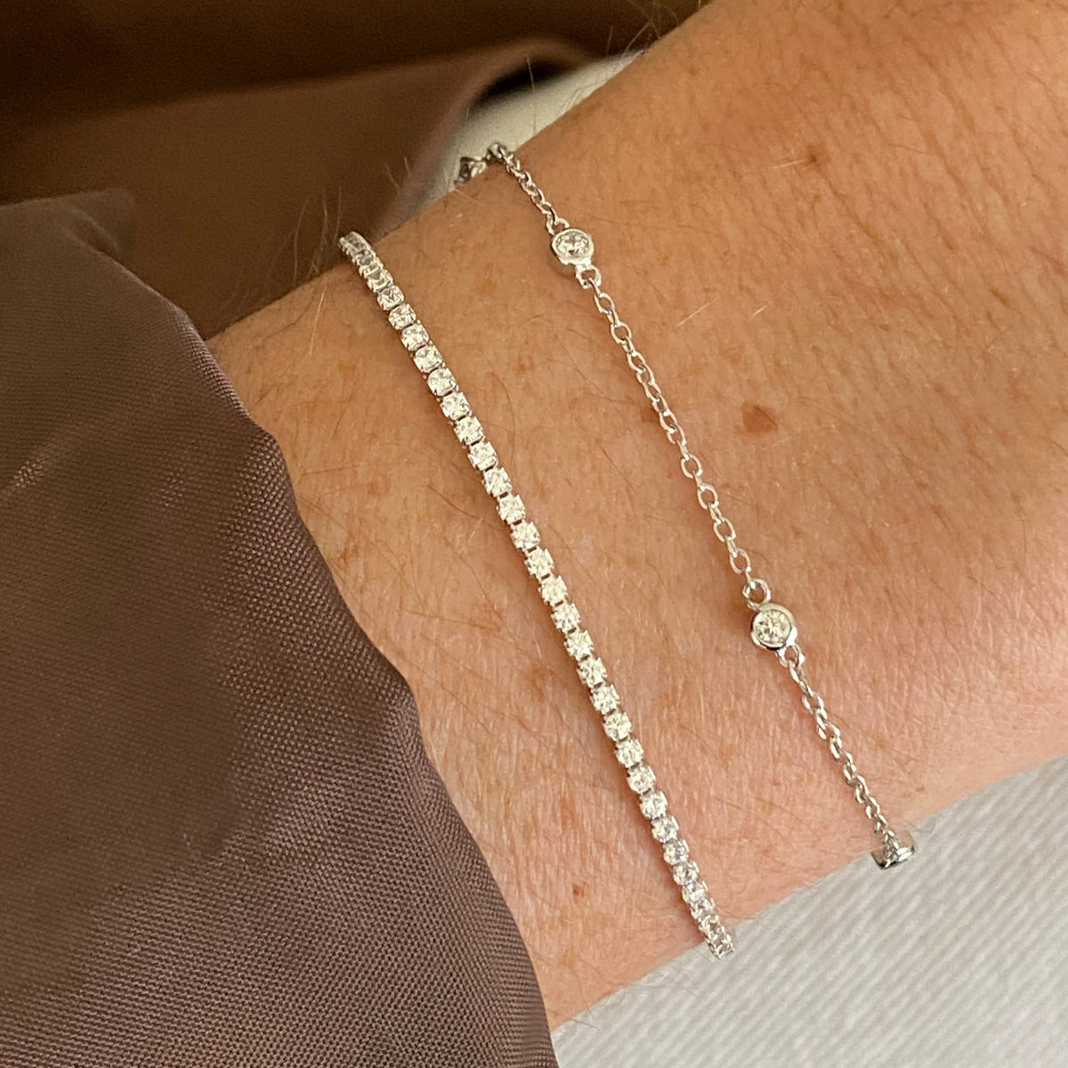 EL&RO Tennis Bracelet Silver