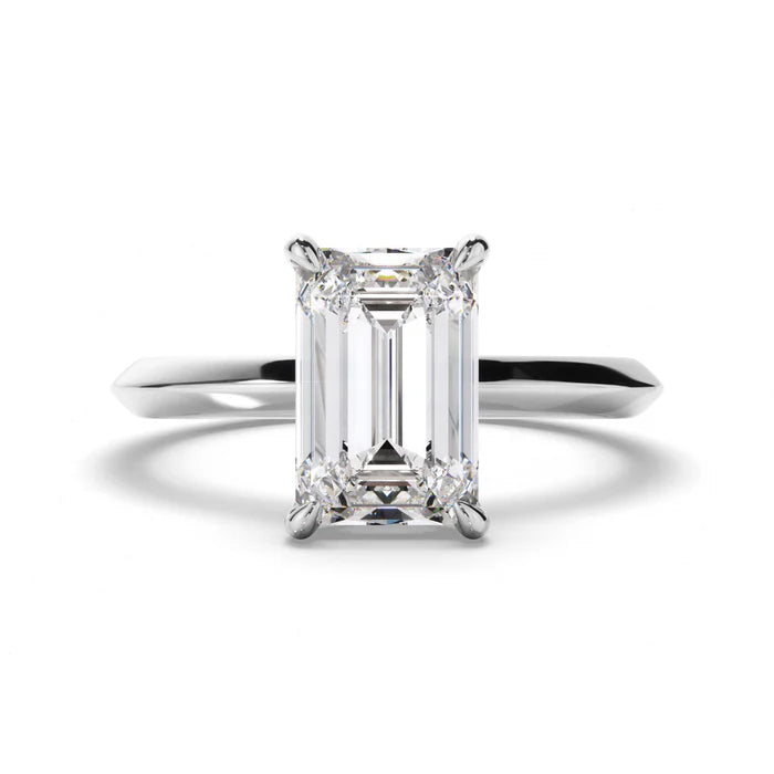 Emerald Cut Diamond Solitaire Engagement Ring